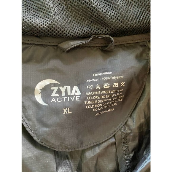 ZYIA Active Black Trainer Vest Hooded Lightweight Full Zip - XL - Picture 6 of 6